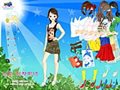 Sonne und Blätter dressup Spiel